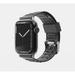 For Apple Watch Size 42/44/45mm Sport Bands Carbon Fiber Design Rubber TPU Replacement Band Strap for iWatch Series 7/SE/6/5/4/3/2/1 Cover Xpm Phone Case [Black]