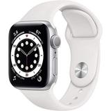 Pre-Owned Apple Watch Series 6 44MM Silver - Aluminum Case - White Sport Band (Refurbished Grade B)