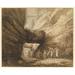 Travelers at the Rock Arch in the Limestone Mountains of the River Elbe Poster Print by Johann Moritz Gottfried Jentzsch (German Hinterjessen 1759 ï¿½1826 Dresden) (18 x 24)