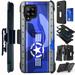 Compatible with Samsung Galaxy A12 5G Hybrid Card Holster Phone Case Cover (Air Force Star)