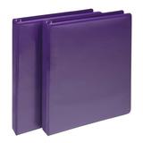 Samsill Earth s Choice Durable 1 Round Ring View Binders Purple 2 Pack