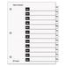 Cardinal 60313 Traditional Onestep Index System 12-Tab Months Letter White 12 per Set