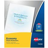 Avery Economy Semi-Clear Sheet Protectors Acid-Free Archival Safe Top Loading 50 Protectors (74098)