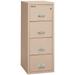FireKing 25 Four-Drawer Vertical Fire Resistant File Cabinet Legal Size 25 Depth 1-Hour Fire Resistant Impact Rated Cabinet With Heavy-Duty Keylock Champagne