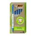 BIC Ecolutions Clic Stic Ballpoint Pens 78% Recycled Plastic (1.0mm) Blue 12-Count