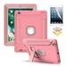 iPad 2 Case iPad 3 Case iPad 4 Case Dteck Kickstand Heavy Duty Rugged Shockproof High Impact Resistant Hybrid Three Layer Full Body Protective Cover w/ Screen Protector For iPad 2 3 4 Rosegold