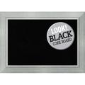 Amanti Art Black Cork Board Wood Framed Romano Silver Bulletin Board 43 in. x 31 in.