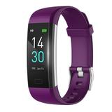 TureClos Runmifit Smart Wristband Heartrated Blood Pressure Bracelet Waterproof Body Temperature Wristband Purple