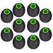 epacks Replacement Noise Isolation Silicone Soft Ear Buds Earplug Tips for Senso TOZO Sony Zeus Otium Hussar Sport in Ear Headphones Wireless Earphones (Green Large - 5 Pair)