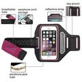 Sport Armband for iPhone 7 iPhone 6 / 6 Plus Iphone 5 Iphone SE Iphone 5C Up to 5.5 Inch Universal Running Pouch + Key Holder - Hot Pink