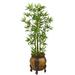 Nearly Natural 4.5 Bamboo Palm Artificial Tree in Decorative Planter