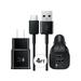 Adaptive Fast Charger Wall & Car 2x USB Type C Cable Combo Compatible with Nokia 7.1 Adaptive Fast Wall & Car Charger Adapter with 2x USB Type C Cable Kit - Black