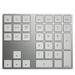 Wireless BT Numeric Keyboard 34 Keys Aluminium Pad Built-in Rechargeable Battery Keypad Portable Keyboard for Laptop/Tablet