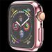 YuiYuKa TPU Case Compatible with Apple Watch Cover 45mm 41mm 44mm 40mm 42mm 38mm Accessories Soft Plated Bumper Protector Cover iWatch Series 8 3 4 5 6 SE 7 2 1 - Pink gold