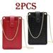 Dicasser Women Small Crossbody Bag Cell Phone Purse Wallet Chain Strap Case Mini Shoulder Bag with Coin Zip Pocket(2PCS Black and Red)