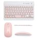 Mini Bluetooth Keyboard Wireless Keyboard Rechargeable For iPad Phone Tablet (Pink)