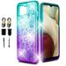 Value Pack + for Moto One 5G Moto G 5G Plus Moto One Lite Liquid Glitter Hard Case Hybrid Cell Phone Case Glitter Shock proof Edge Slim Bumper Scratch Cover with Tempered Glass