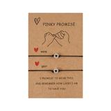 2x Pinky Promise Bracelets Friendship Couple Matching Bracelet Luminous Gift Y5H1