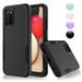 Njjex for Galaxy A03S Case Samsung A03S Phone Case Heavy Duty Dust-Proof Shockproof Cover Full Body Silicone Rubber Protective Case for Samsung Galaxy A03S Black