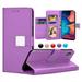 Wallet Card Case for Samsung Galaxy A13 5G PU Leather Wallet Case Cover [Stand Feature] with Wrist Strap and [6-Slots] ID&Credit Cards Pocket for Samsung Galaxy A13 5G - Purple