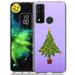 TalkingCase Slim Case Compatible for TCL 20 XE Glass Screen Protector Incl Xmas Tree Print Lightweight Flexible Soft USA