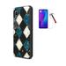 Phone Case for Samsung Galaxy A10e Hybrid Shockproof Slim Hard Cover Protective Case + Tempered Glass (Checkers with Gold Speck)