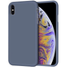 AVEKI for iPhone Xs Max Case Anuck Soft Silicone Gel Rubber Bumper Case Anti-Scratch Microfiber Lining Hard Shell Shockproof Full-Body Protective Case Cover for Apple iPhone Xs Max--Blue Gray