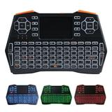 Andoer 2.4G Mini Wireless Keyboard Three-color Backlight Keyboard with Touch Pad for Laptop Tablet English