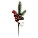 iOPQO Christmas Decoration Poinsettias Artificial Christmas Flowers Cuttings Needles Flower Branch Accessories Holiday Decoration Simulation Plant Red Fruit Berry Fruit Christmas Party Decorations