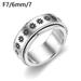 Titanium Steel 6 Style Moon Star Spinner Ring Men Women Rings