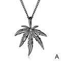 Maple Leaf Necklace Hemp Leaf Pendant Charm Necklace For Fashion Hip Hop Jewelry Necklace Gift Jewelry I8W6