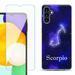 Slim-Fit TPU Fashion Phone Case for Samsung Galaxy A13 5G with Tempered Glass Screen Protector by OneToughShield Â® - Zodiac / Scorpio