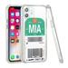 for Apple iPhone 11 (6.1 ) Airplane Travel Boarding Pass Tags Design Clear Transparent Soft TPU Bumper Shockproof Protective Cover Xpm Phone Case [MIA -Miami]