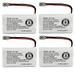 Kastar 4-Pack BT-1007 Battery Replacement for Uniden DECT 6.0 Phone DECT1340 DECT1363B DECT1363W DECT1363B-2 DECT1363W-2 DECT1400 DECT1480-2 DECT1480-3 DECT1480-4 DECT1480-5 DECT1560 DECT1560-2