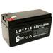 Compatible Radiometer America OXY-3 Battery - Replacement UB1213 Universal Sealed Lead Acid Battery (12V 1.3Ah 1300mAh F1 Terminal AGM SLA) - Includes TWO F1 to F2 Terminal Adapters