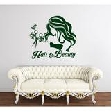 Harriet Bee Hair & Beauty Salon Art Personalized Wall Decal Plastic in Green | 22 H x 24 W x 0.1 D in | Wayfair 19B868D6E4EA4388A284E45DDBBF7948