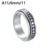 Titanium Steel 6 Style Moon Star Spinner Ring Men Women Rings