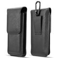 Luxmo Dual Pro [Double Phone Holder] PU Leather Belt Holster Case Pouch Compatible with Samsung Galaxy S22 Ultra - Black