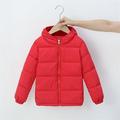 Hunpta Toddler Kids Boys Girls Winter Warm Jacket Outerwear Solid Coats Hooded Down Fill Outwear