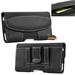 For Apple iPhone 8 Plus iPhone 7 Plus iPhone 6 6S Plus Horizontal Universal Pouch Case PU Leather Cell Phone Holster with Belt Clip and Card Slot Pocket Cover (Size 5.5 ) - Black