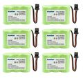 Kastar 6-Pack 3.6V 800mAh NiMH Battery Replacement for Panasonic KX-TC197 KX-TC280 KX-TC282 KX-TC424 KX-TCC106 KX-TCC116 KX-TCC425 KX-TCM410 KX-TCM415 KX-TCM417 KX-TCM418 KX-TCM424 KX-TCM440 KX-TCM914