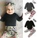 Pudcoco Newborn Baby Girls Clothes Romper Jumpsuit + Floral Pants Leggings Outfit Set