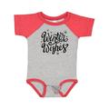 Inktastic Winter Wishes Hand Lettering in Black with Snowflakes Boys or Girls Baby Bodysuit