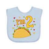 Inktastic I m Two- Taco Birthday Party Boys or Girls Baby Bib