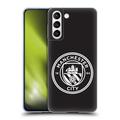 Head Case Designs Officially Licensed Manchester City Man City FC Badge Black White Outline Soft Gel Case Compatible with Samsung Galaxy S21 5G