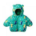 Baby Boys Girls Down Parkas Coat Winter Warm Cotton Coat Kids Outwear Hoodie Jacket Toddler Hooded Coat Long Sleeve Zipper Solid Warm Outfits 2-7T