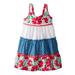 Youngland Infant Toddler Girls Pink Flower Polka Dot Tiered Dress Sun dress 18m