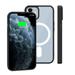 FIEWESEY Designed for iPhone 14 Case/iPhone 14 Pro Case/iPhone 14 Plus Case/iPhone 14 Pro Max Case with Magsafe Clear Magnet Shockproof Thin Slim Fit Cover - iPhone 14 Plus (Black Edge)