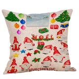 PhoneSoap Christmas Ornaments Doll Pillow Covers Santa Claus Pattern Pillowcase D