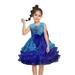 Zpanxa Baby Girls Princess Dress Little Girls Party Wedding Dress Lace Embroidered Bowknot Flower Net Dress Kids Pageant Flower Girl Sleeveless Dress Christmas Gifts for Girls Blue (7-8 Years)